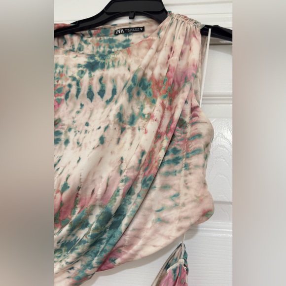 ZARA PRINTED CUT OUT MINI DRESS - Picture 9 of 16